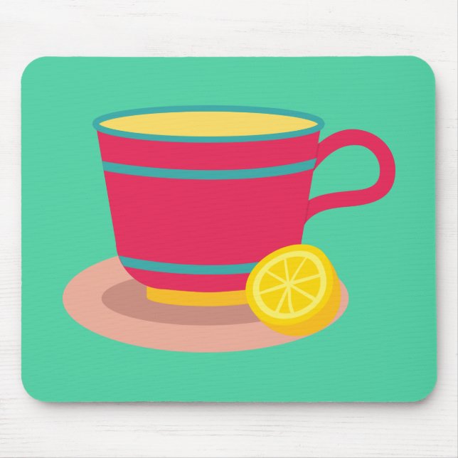 Lemon tea for tea lovers mouse mat (Front)