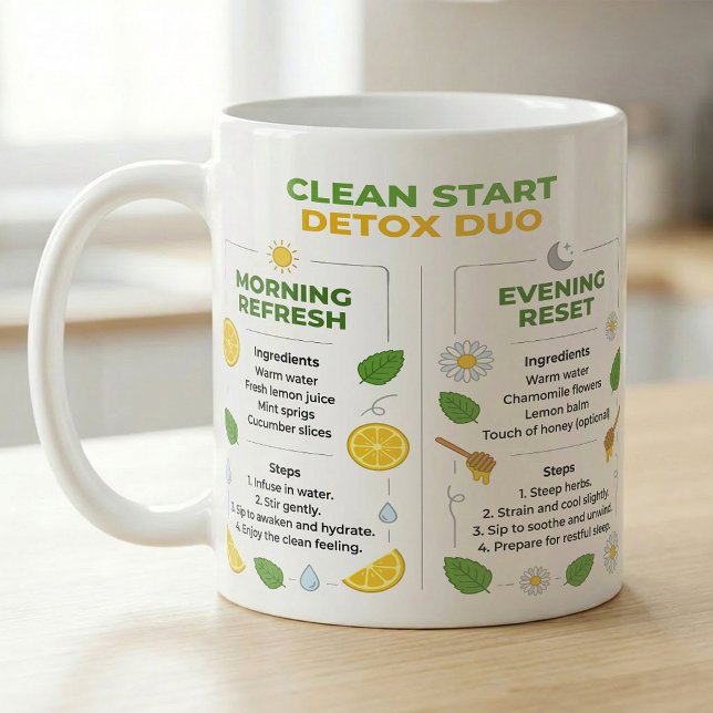 Lemon Tea Reset Duo Morning & Night Recipe Coffee Mug (Creator Uploaded)