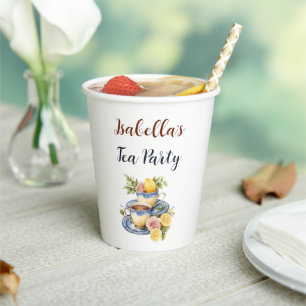 Lemon Teacup Afternoon Tea Party Paper Cup