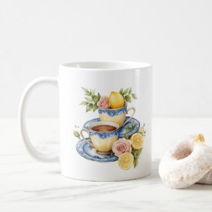 Lemon Teacup Tea Party Personalised Guest Name Coffee Mug