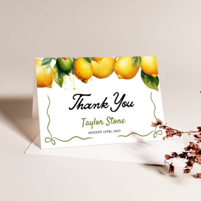 Lemon Thank You Card  | Thank You Card (Creator Uploaded)
