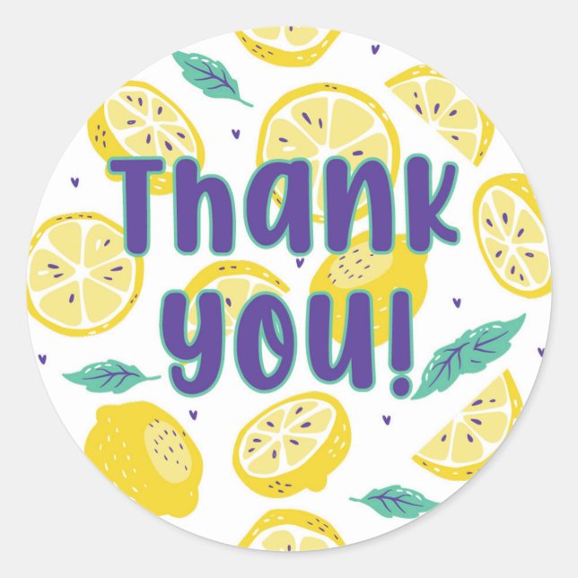 Lemon thank you sticker (Front)
