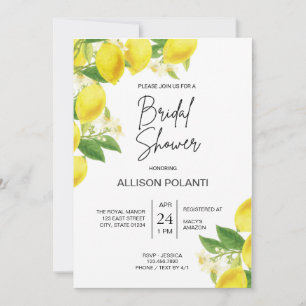 Lemon Theme Bridal Shower Invites
