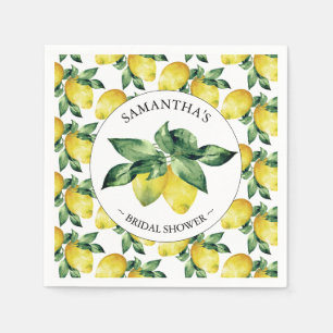 Lemon Theme Bridal Shower  Napkin