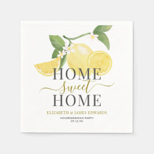 Lemon Theme Home Sweet Home Housewarming Party Napkin