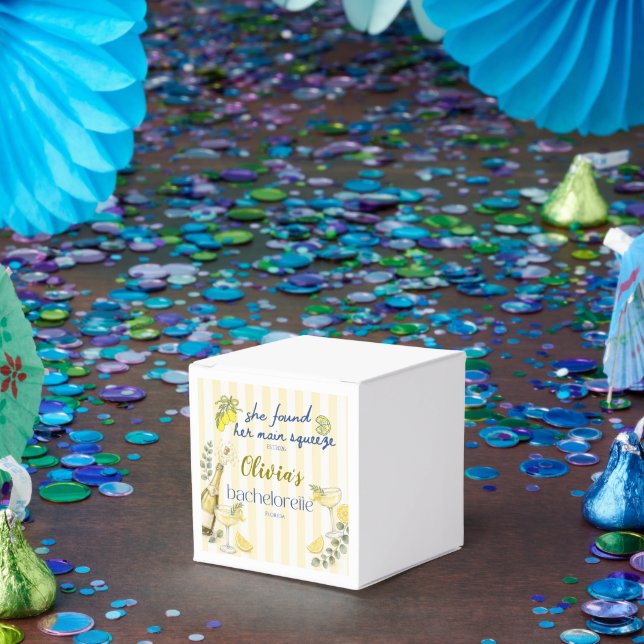 lemon theme she found her main squeeze custom favour box (Party)