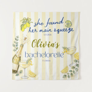 lemon theme she found her main squeeze yellow  tapestry