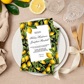 Lemon Theme Wedding or Amalfi Coast Event Invitation