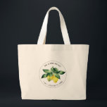 Lemon Theme Wedding Welcome Bags<br><div class="desc">Welcome your guests in style with these charming lemon theme wedding welcome bags, featuring exclusive watercolor art by Victoria Grigaliunas of Do Tell A Belle. Designed to brighten your wedding weekend or bridal shower, these vibrant gift bags are the perfect blend of elegance and fun. 🍋 Customisable Template – Personalise...</div>