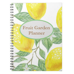Lemon Themed 2025 Fruit Garden Notebook