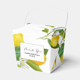 Lemon themed bridal shower favour favour box