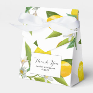 Lemon themed bridal shower favour favour box