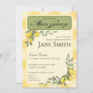 Lemon Themed Bridal Shower Invitation