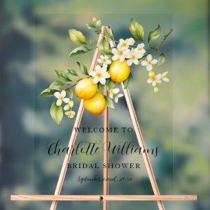 Lemon Themed Bridal Shower Welcome Acrylic Sign