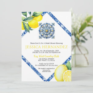 Lemon Tile Bridal Shower  Invitation