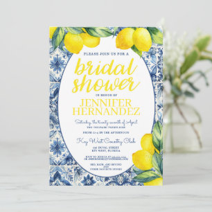 Lemon Tile Bridal Shower  Invitation