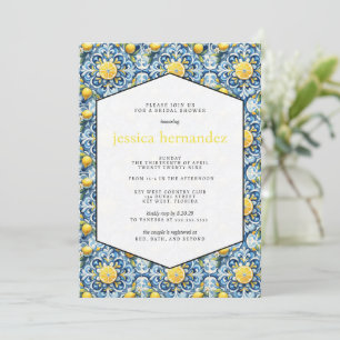 Lemon Tile Bridal Shower  Invitation