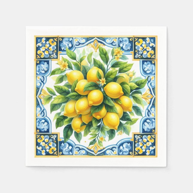 Lemon Tile Napkins (Front)