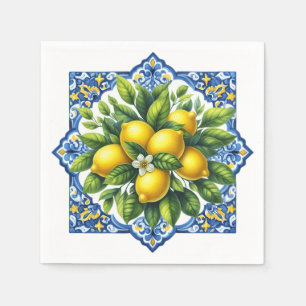 Lemon Tile Napkins