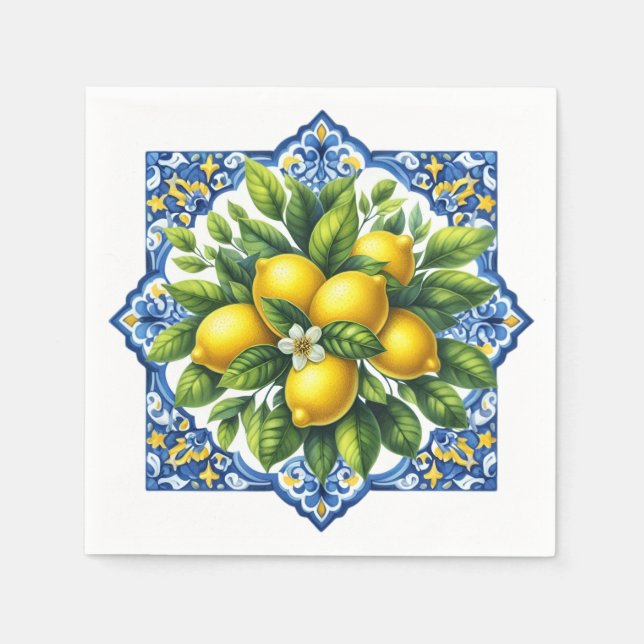 Lemon Tile Napkins (Front)