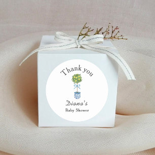 Lemon Tree Baby Shower Classic Round Sticker