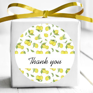 Lemon Tree Baby Shower Thank you Classic Round Sticker