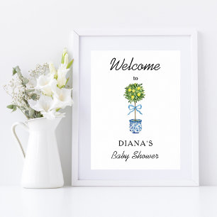Lemon Tree Baby Shower Welcome Poster