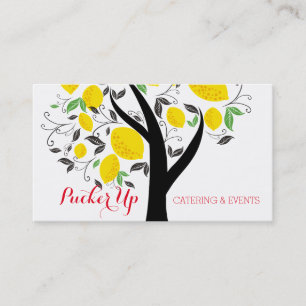 lemon tree bakery chef catering business card