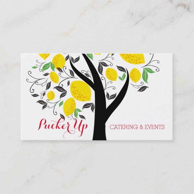 lemon tree bakery chef catering business card (Front)