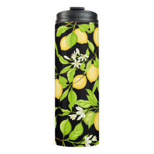 Lemon Tree Branch Vintage Illustration Thermal Tumbler