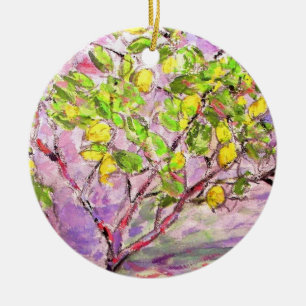 lemon tree ceramic tree decoration