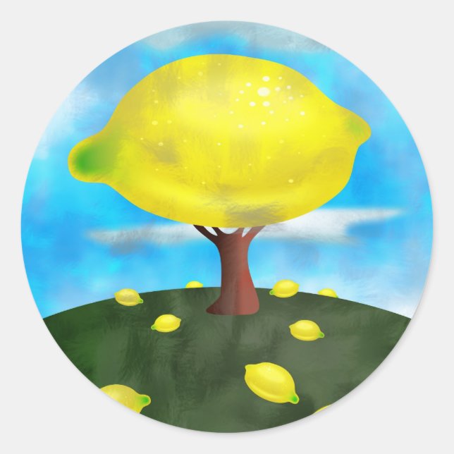 Lemon Tree Classic Round Sticker (Front)