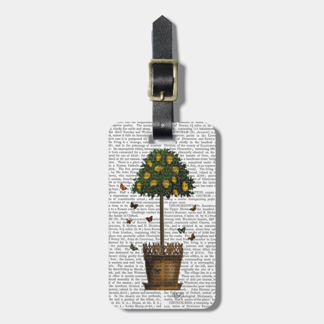 Lemon Tree Luggage Tag (Front Vertical)