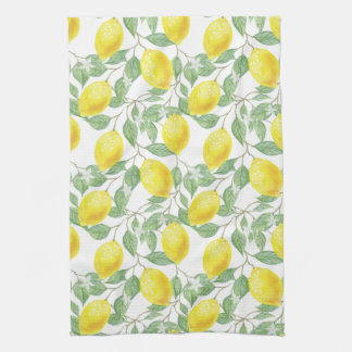 Lemon Tree Pattern Tea Towel