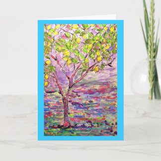 Lemon Tree peace on earth Holiday Card