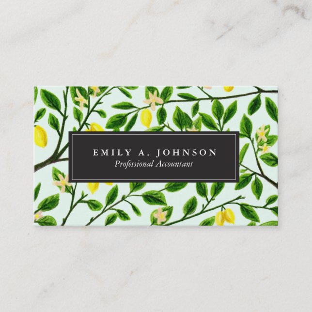 Lemon Tree Print Business Cards (Front)