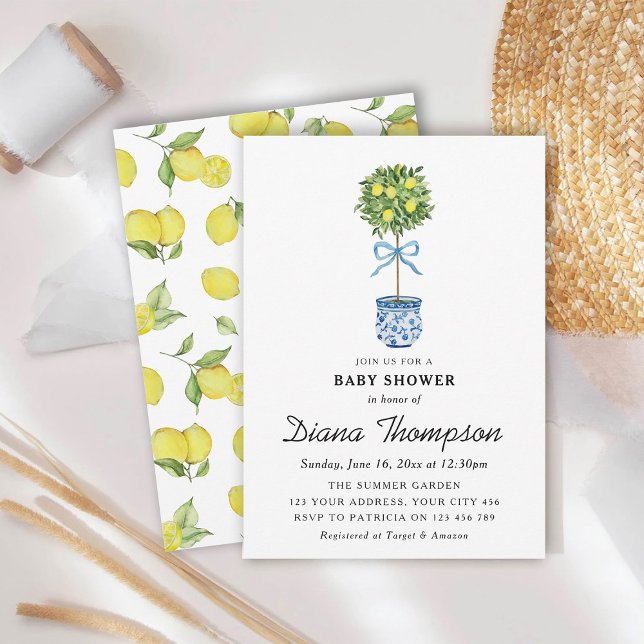 Lemon Tree Summer Baby Shower Invitation (Creator Uploaded)