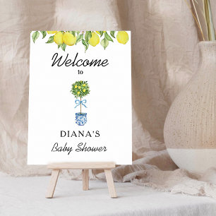 Lemon Tree Summer Baby Shower Welcome Poster