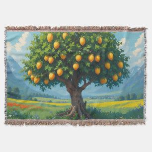 Lemon Tree Throw Blanket