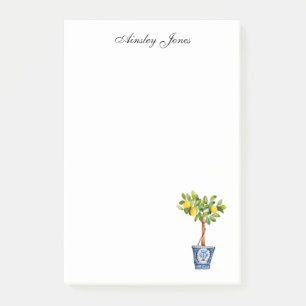 Lemon tree topiary post-it notes