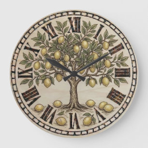 Lemon Tree wooden Wall Clock