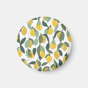 Lemon Tropical: Bright Vintage Seamless Magnet