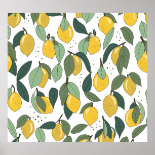 Lemon Tropical: Bright Vintage Seamless Poster