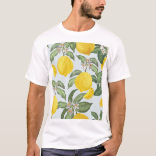 Lemon Tropical Fruit Vintage Pattern T-Shirt