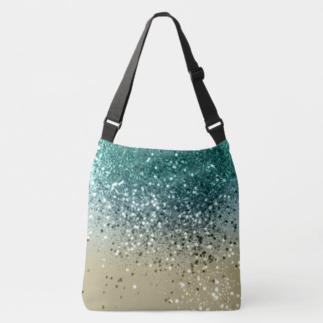 Lemon Twist Beach Glitter #1 Crossbody Bag (Front)