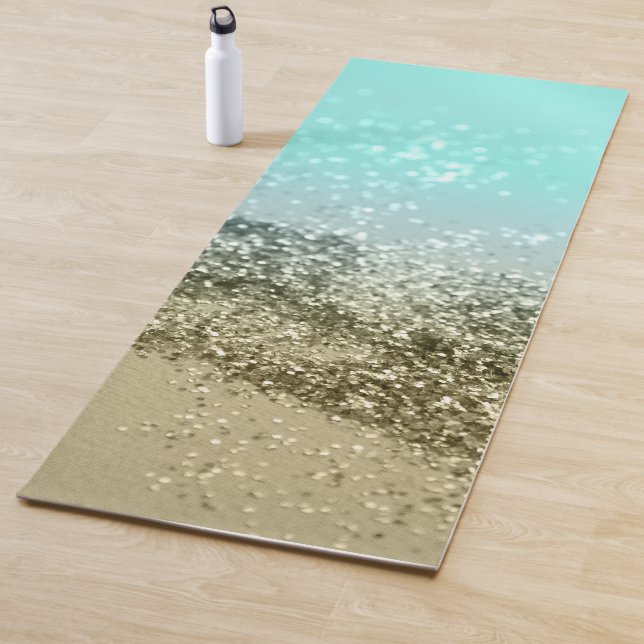 Lemon Twist Beach Glitter #3 Yoga Mat (In Situ)