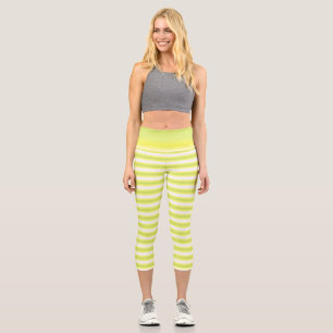 Lemon Twist - Gradient Capri Leggings