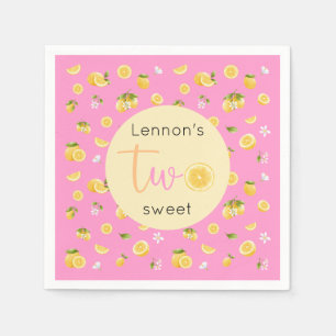 Lemon Two Sweet Birthday Party Napkin