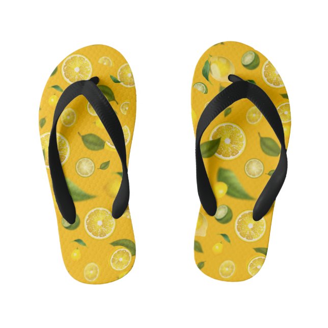 Lemon Variety 7 Kid's Flip Flops (Footbed)