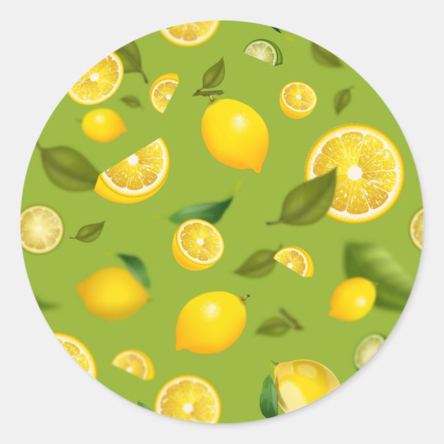 Lemon Variety 8 Classic Round Sticker (Front)